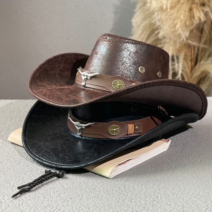 Leather CowBoy Hat