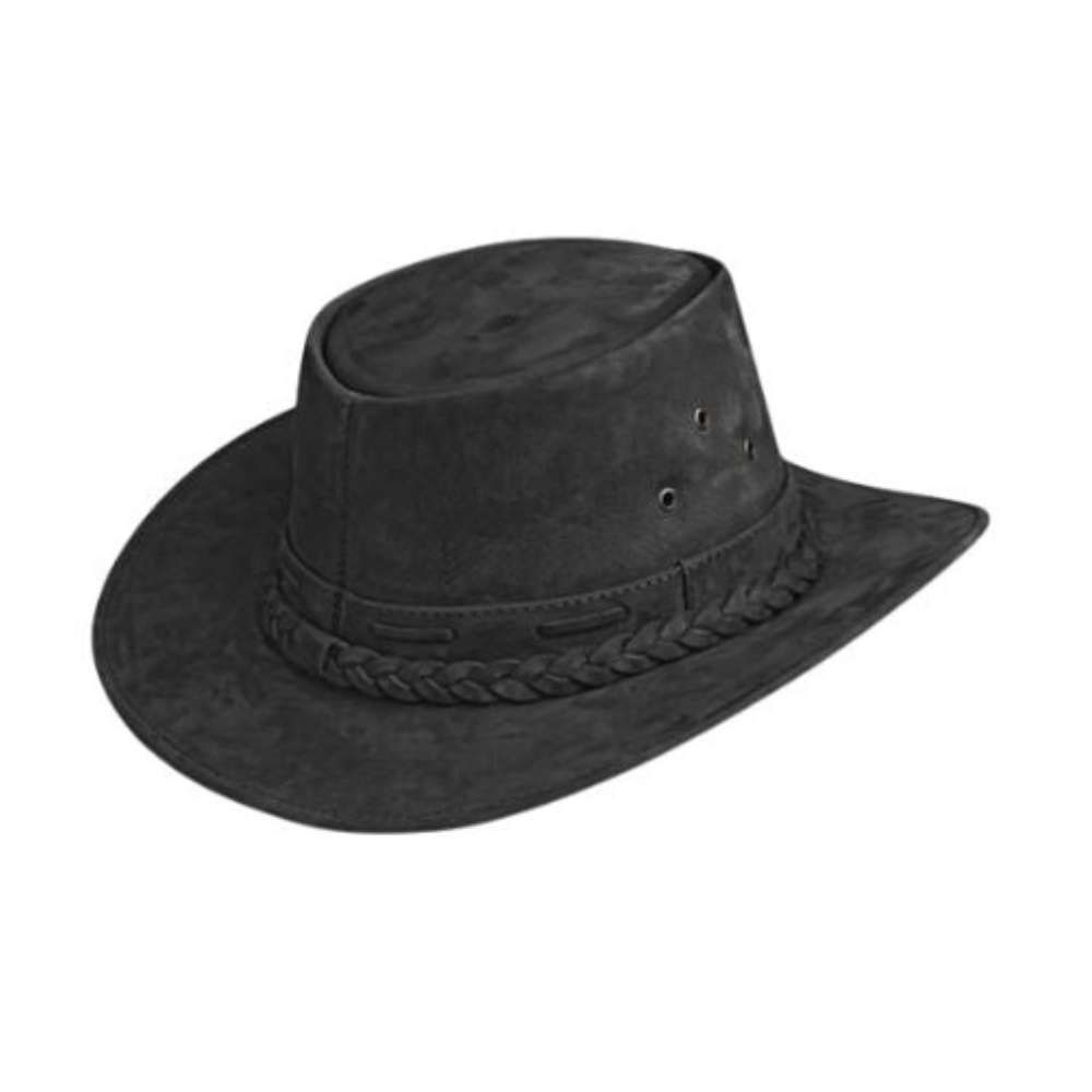 Black Cowboy Hat - Premium Leather Western Hat