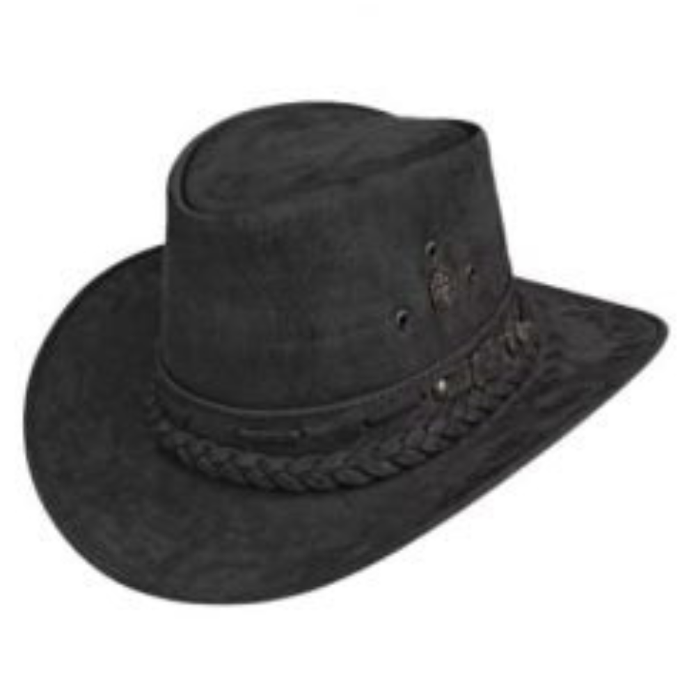 Black Leather Cowboy Hat - Durable and Stylish Western Hat