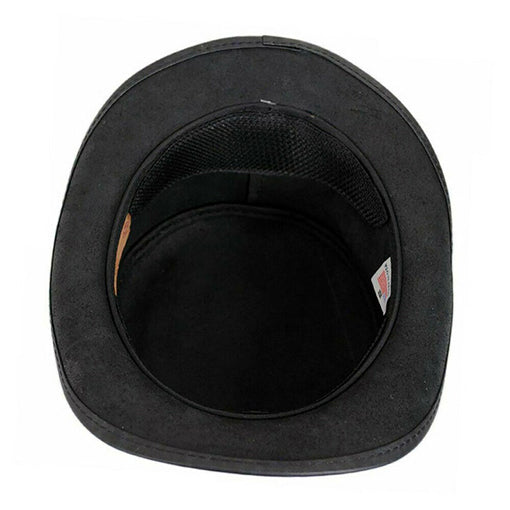 Black Leather Top Hat