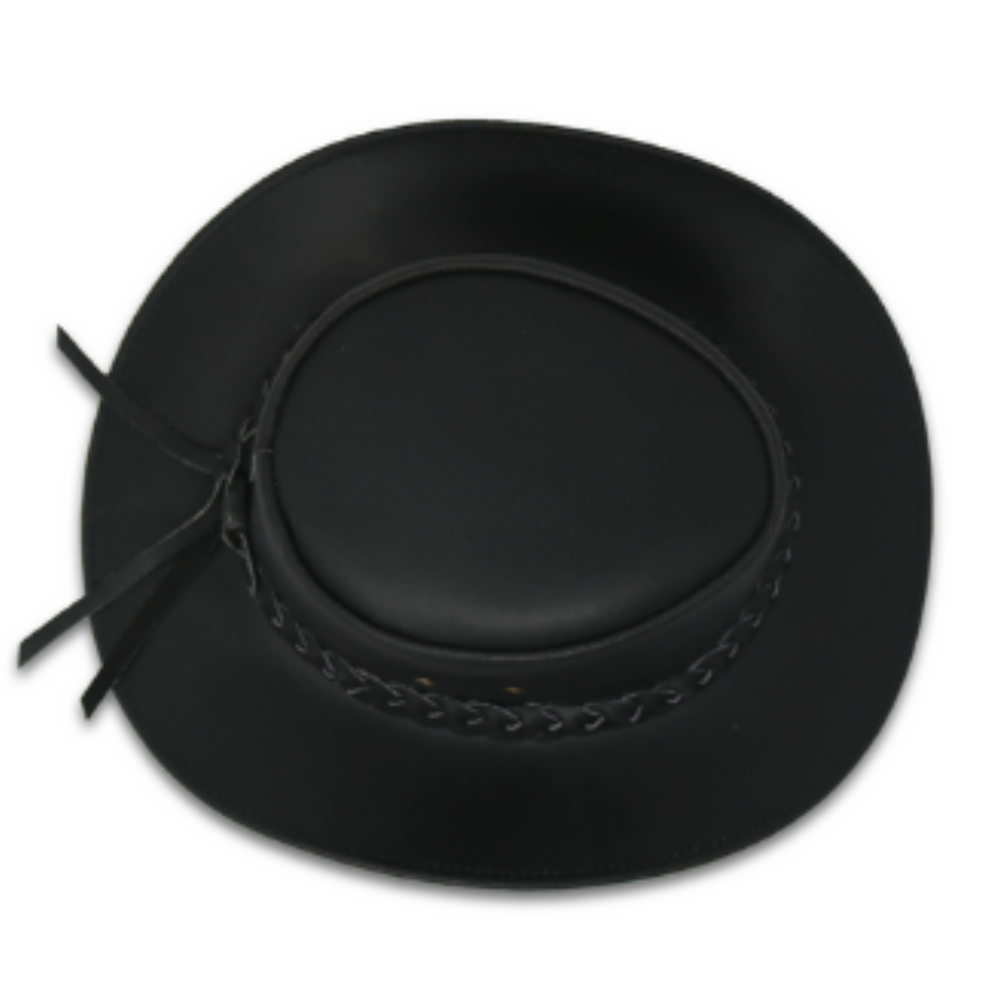 Black Western Hat, Leather Hat, Mens Hat, Cowboy Hat