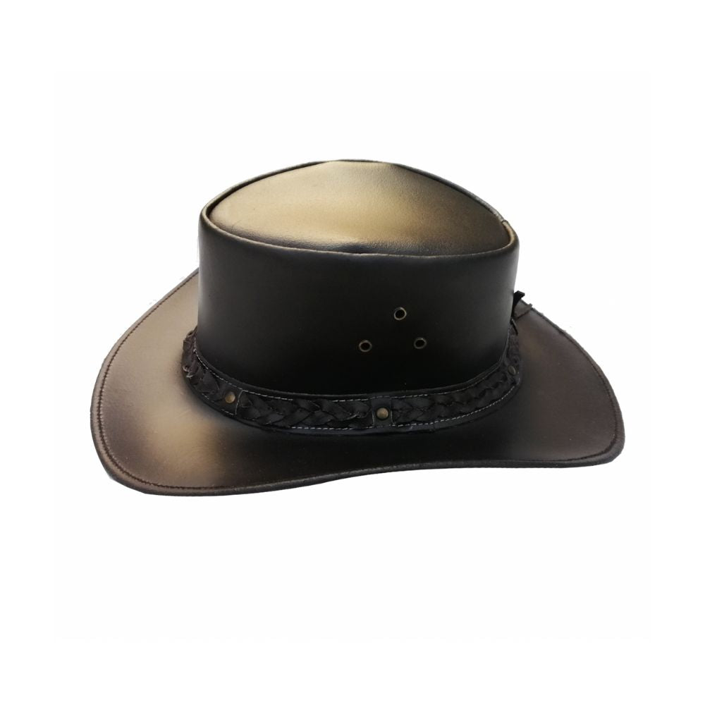 Durable ranch wear cowboy hat in dark brown.
