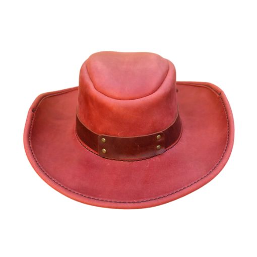 Elegant burgundy cowboy hat for any occasion.
