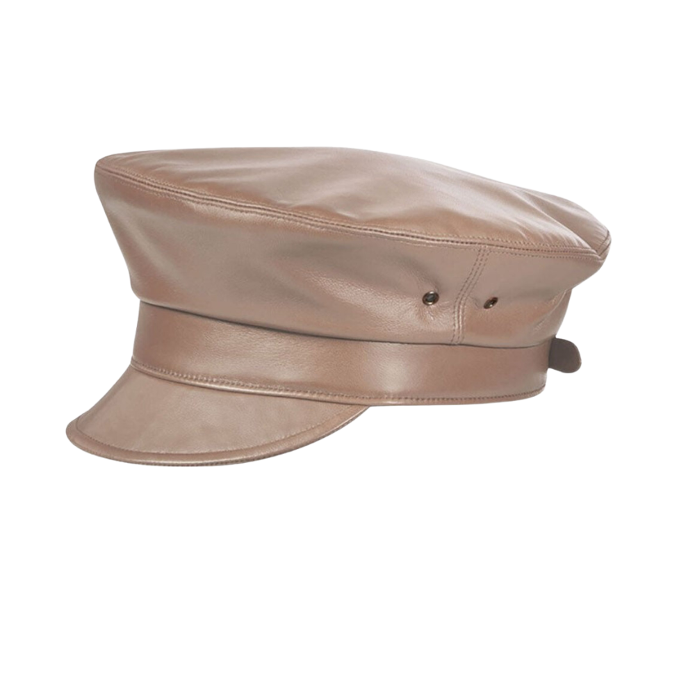 Elegant leather ivy cap for women, perfect for any occasion
