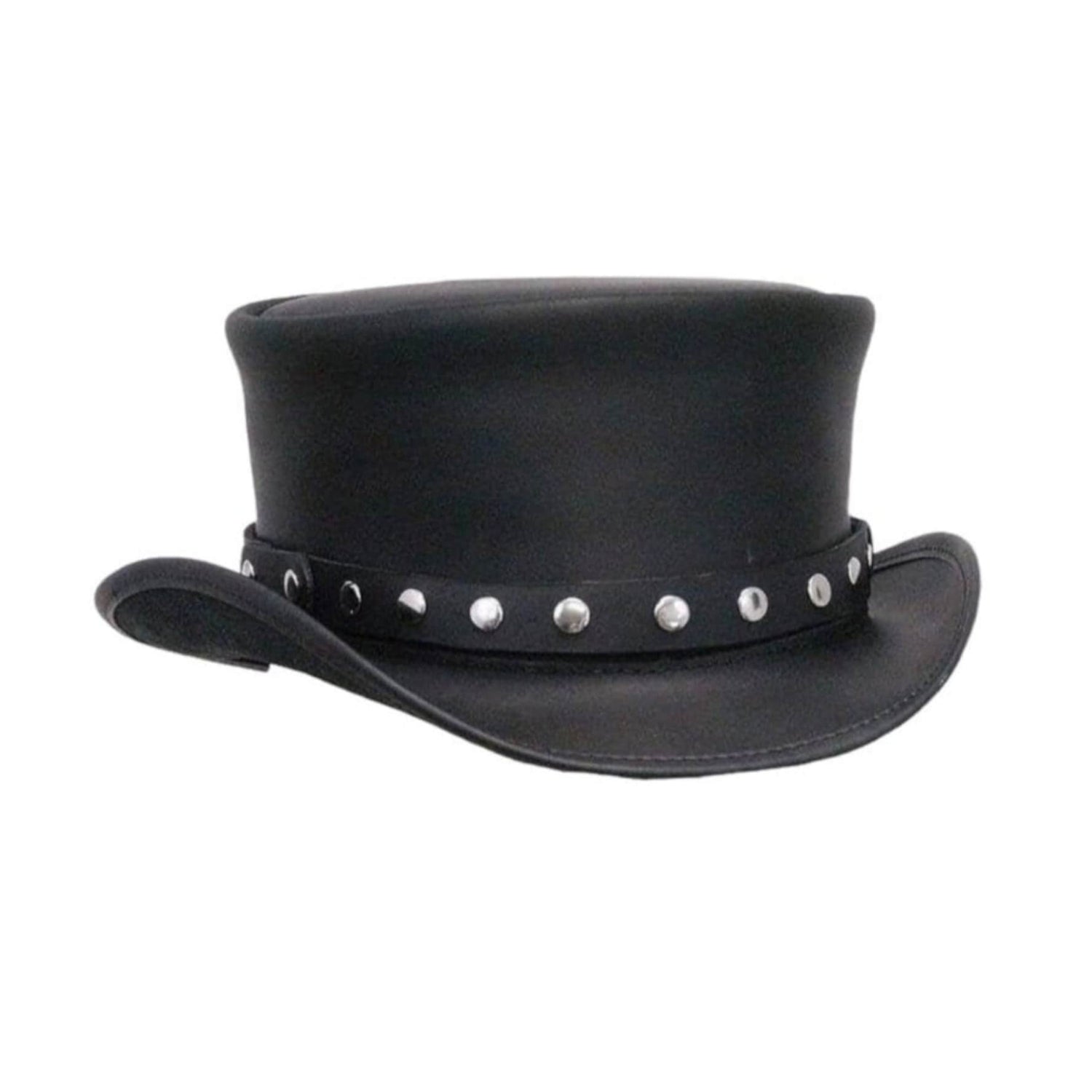 Gothic Eldorado Top Hat – Genuine Cowhide Leather Design
