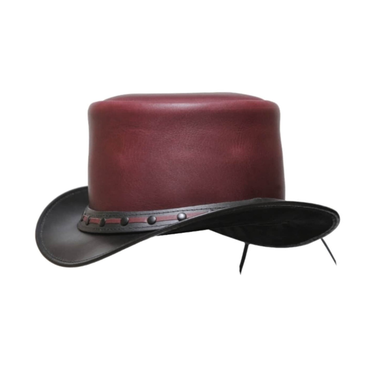New Eldorado top hat with a steampunk design and leather band
