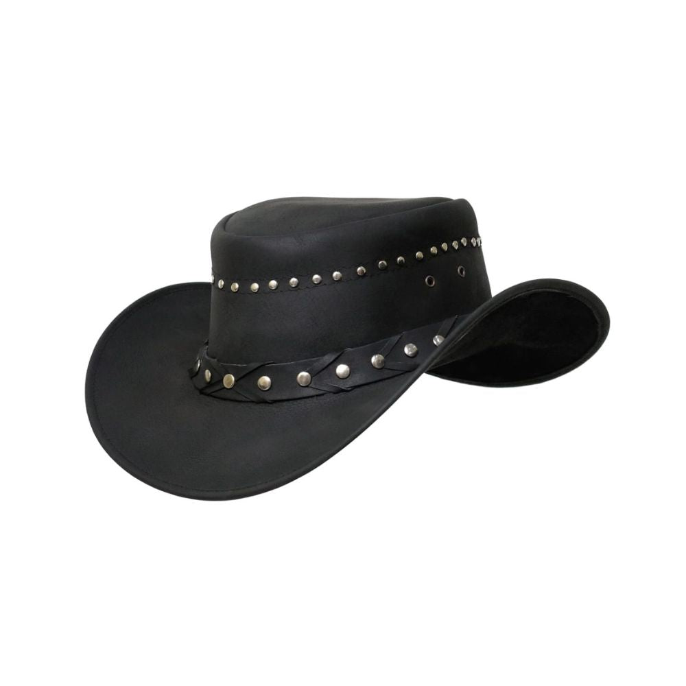 Premium leather cowboy hat in classic western style.
