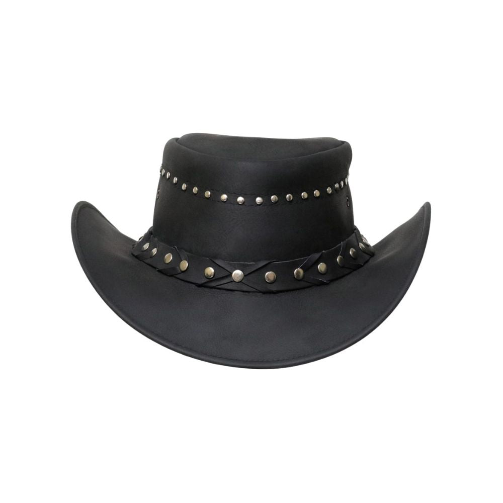 Premium leather cowboy hat with western design and authentic shape.
