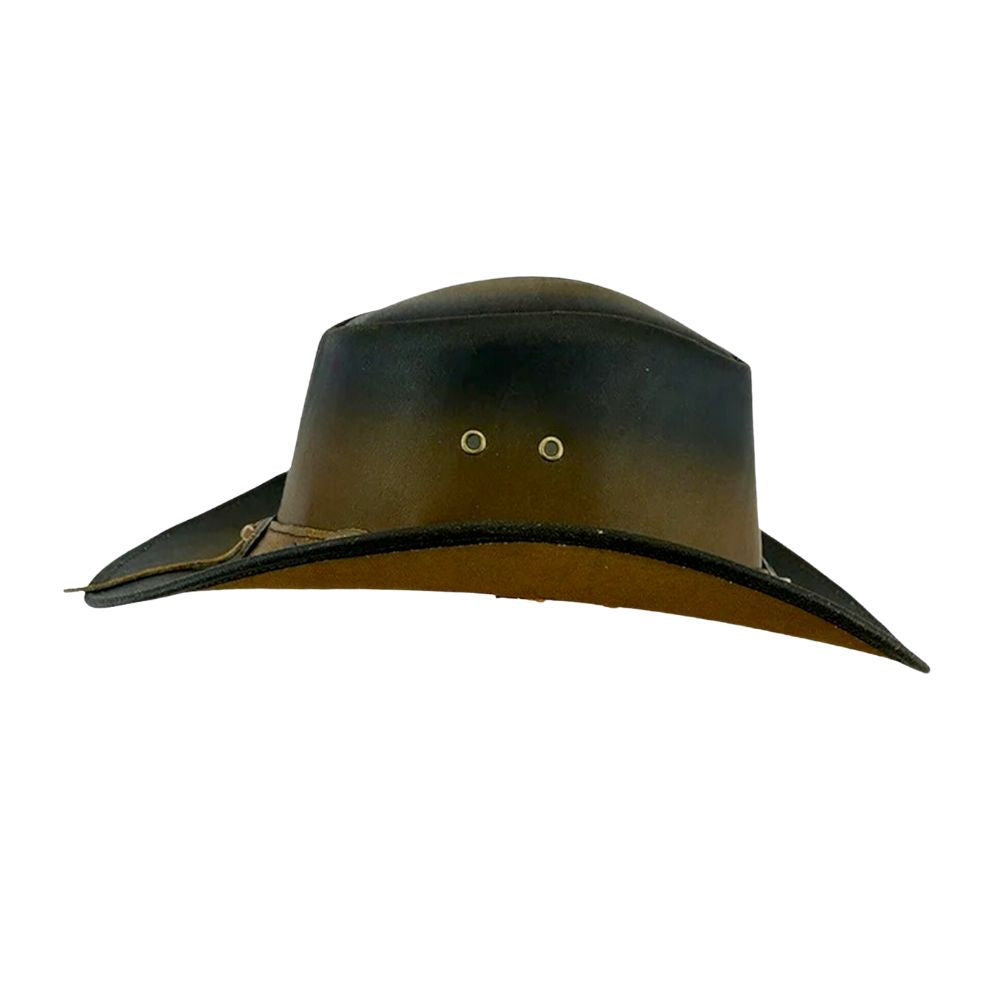 Premium western leather cowboy hat for a refined look.





