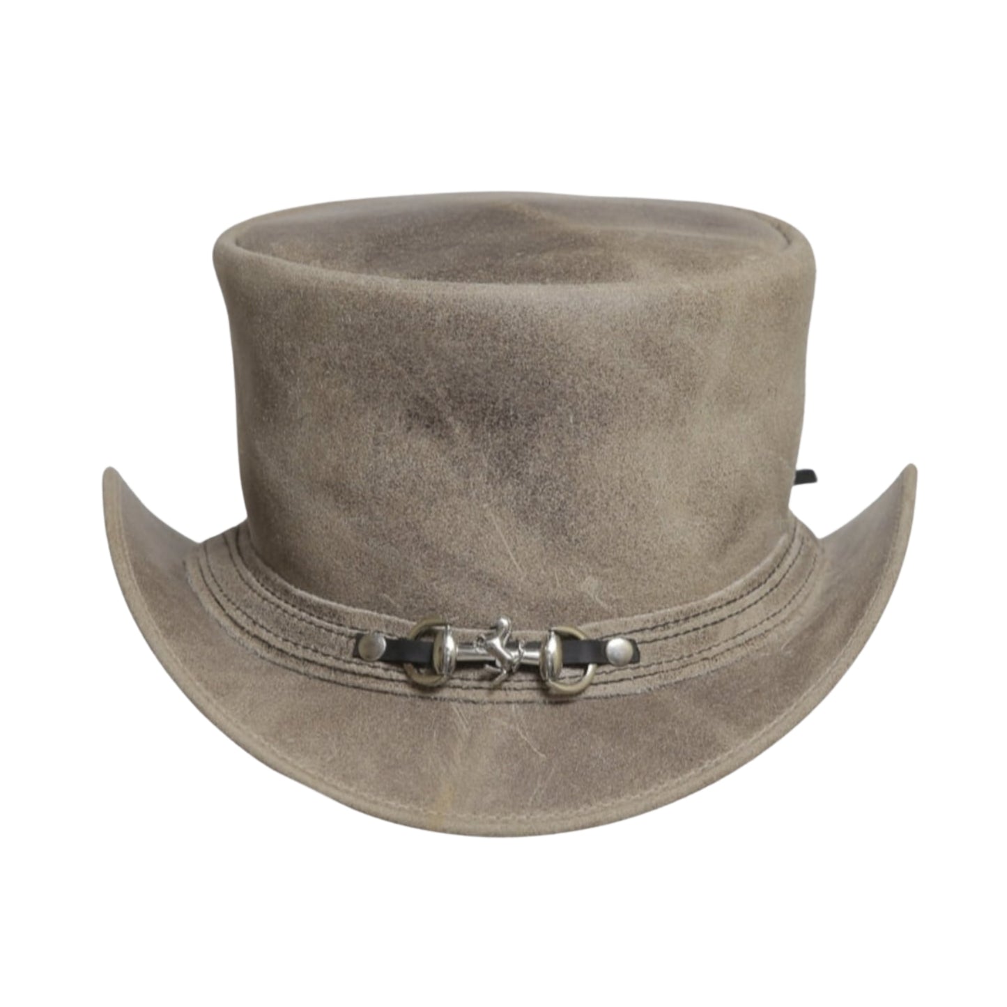 Steampunk Leather Top Hat with Horse Band

