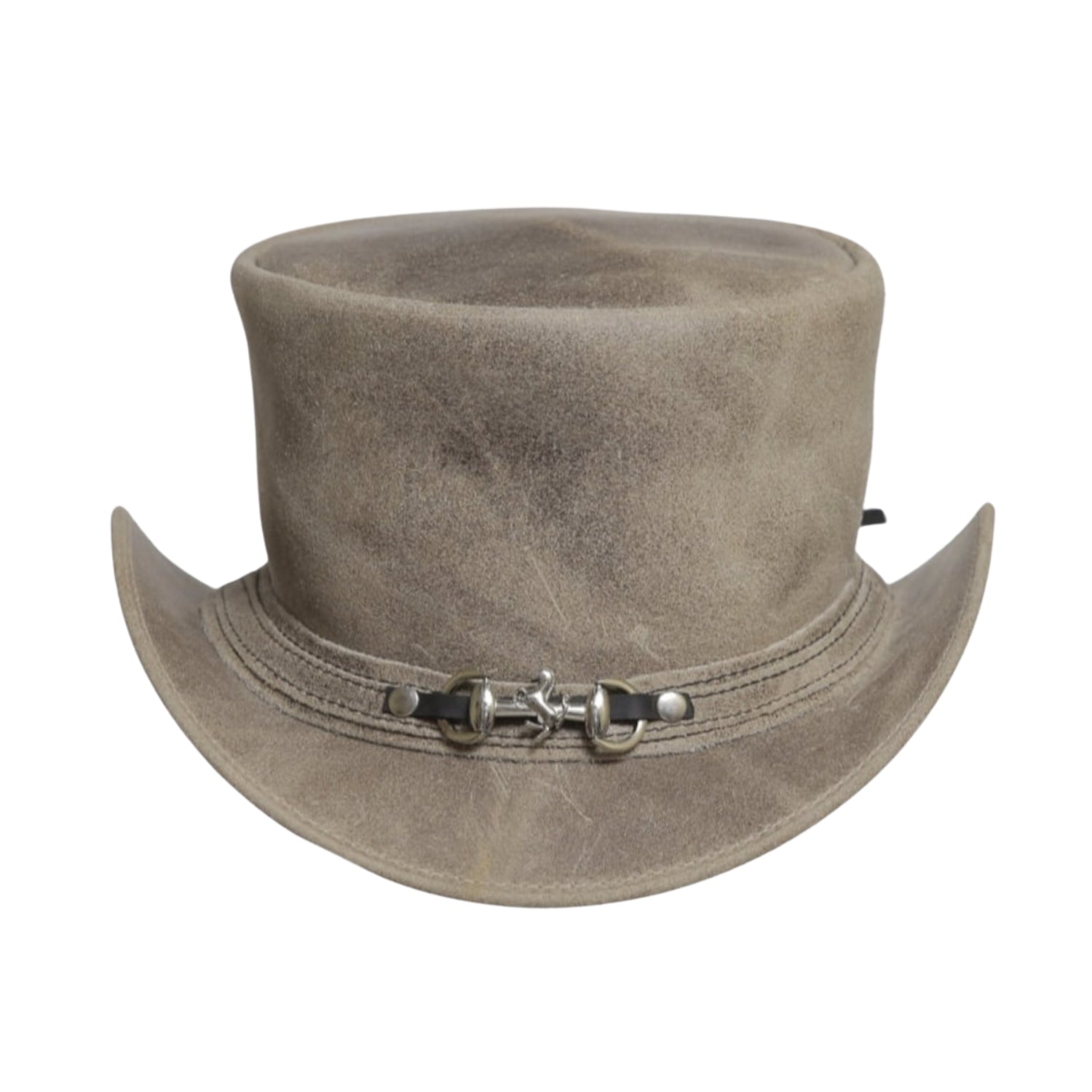 Steampunk Leather Top Hat with Horse Band

