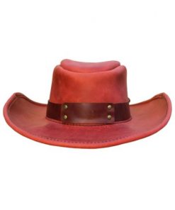 Stylish burgundy hat perfect for western wear.
