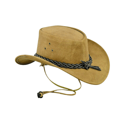 Stylish leather brown cowboy hat for outdoor wear
