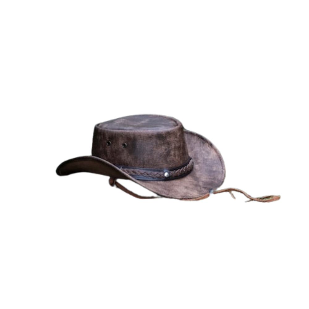 Unisex Wombat Leather Cowboy Hat for Men and Women
