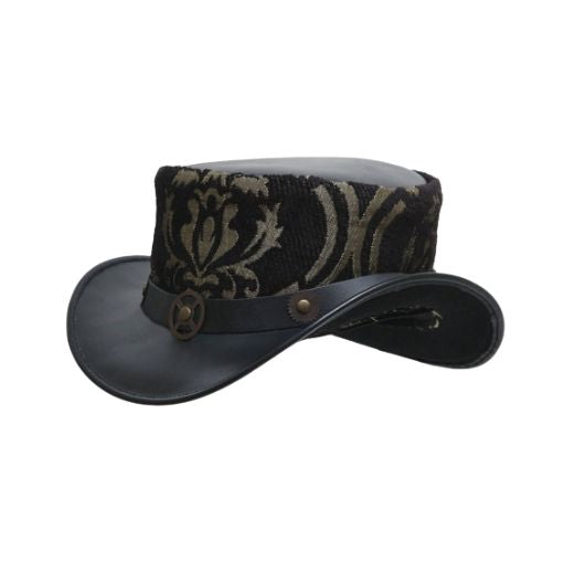 Vintage Black Leather Hat

